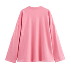 Women's Pink Graphic Crew Neck Top