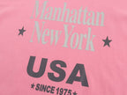 Women's Pink Graphic Crew Neck Top