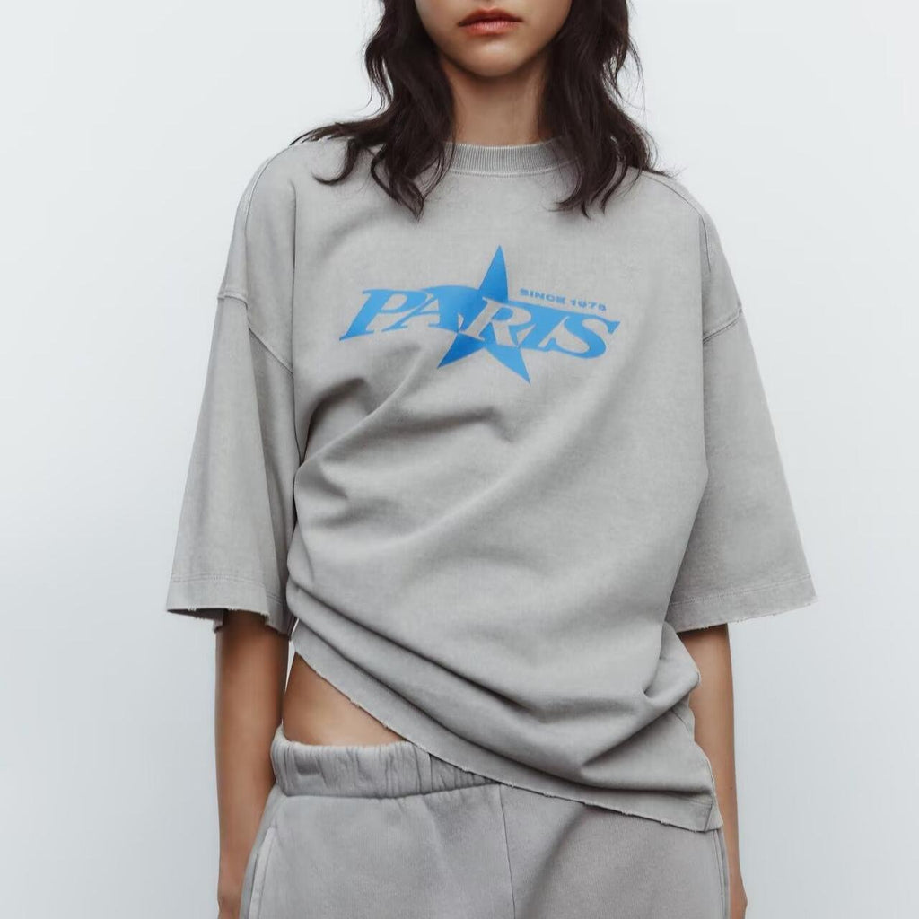 Women's Washed Graphic Short Sleeve T-Shirt