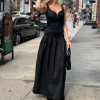 Women's V-Neck Backless Sleeveless Maxi Dress
