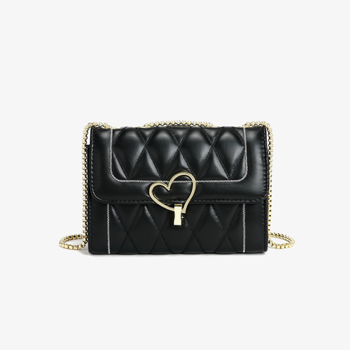 Chanel Bags Women Bag Winter Online Influencer Diamond Chain Metal Heart Shoulder Messenger Bag