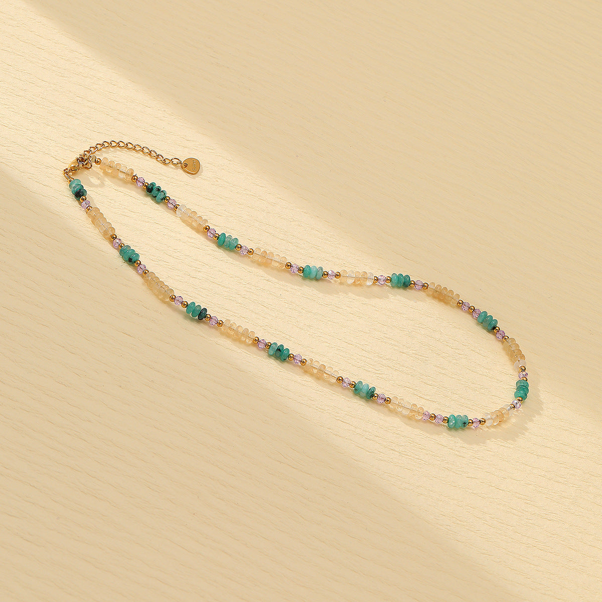 Blue Natural Stone Pearl Necklace