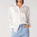 Women's Satin Long Sleeve Shirt