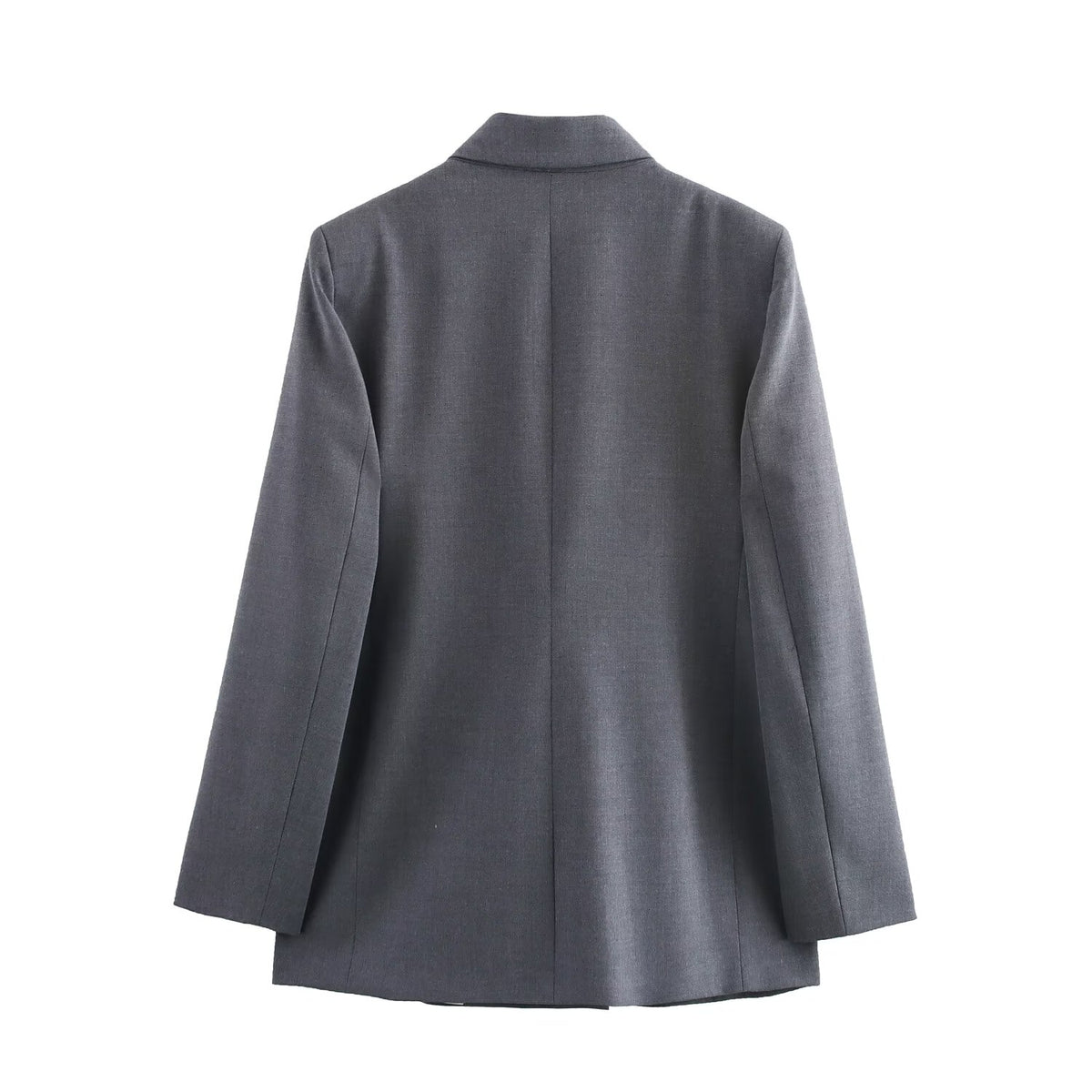 Double Breasted Blazer With Padded Shoulder Pant Set