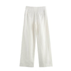 Spring Blended Blazer Pleated Pants Set