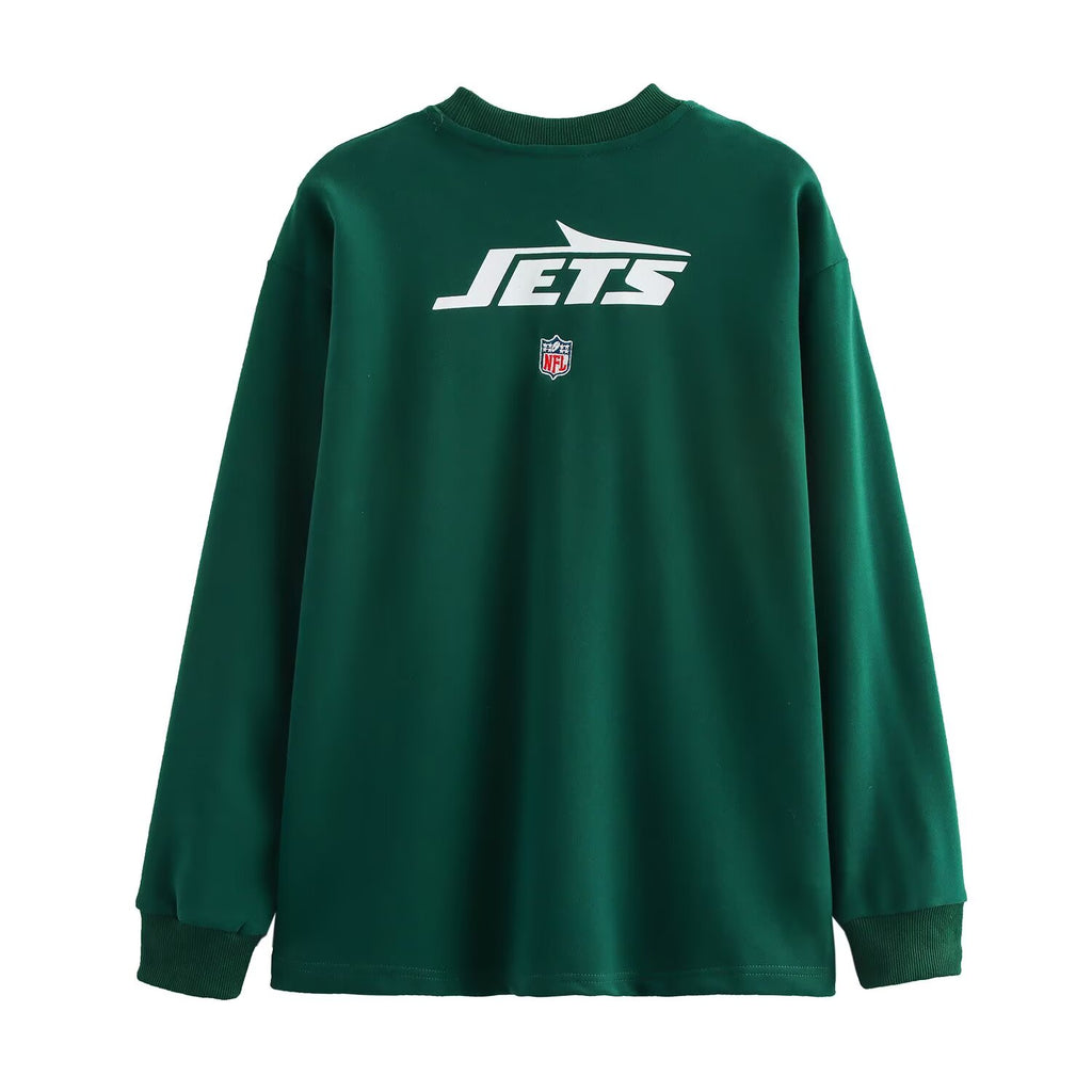 Women's Women Spring Decorative Flock Round Neck Long Sleeve T Shirt