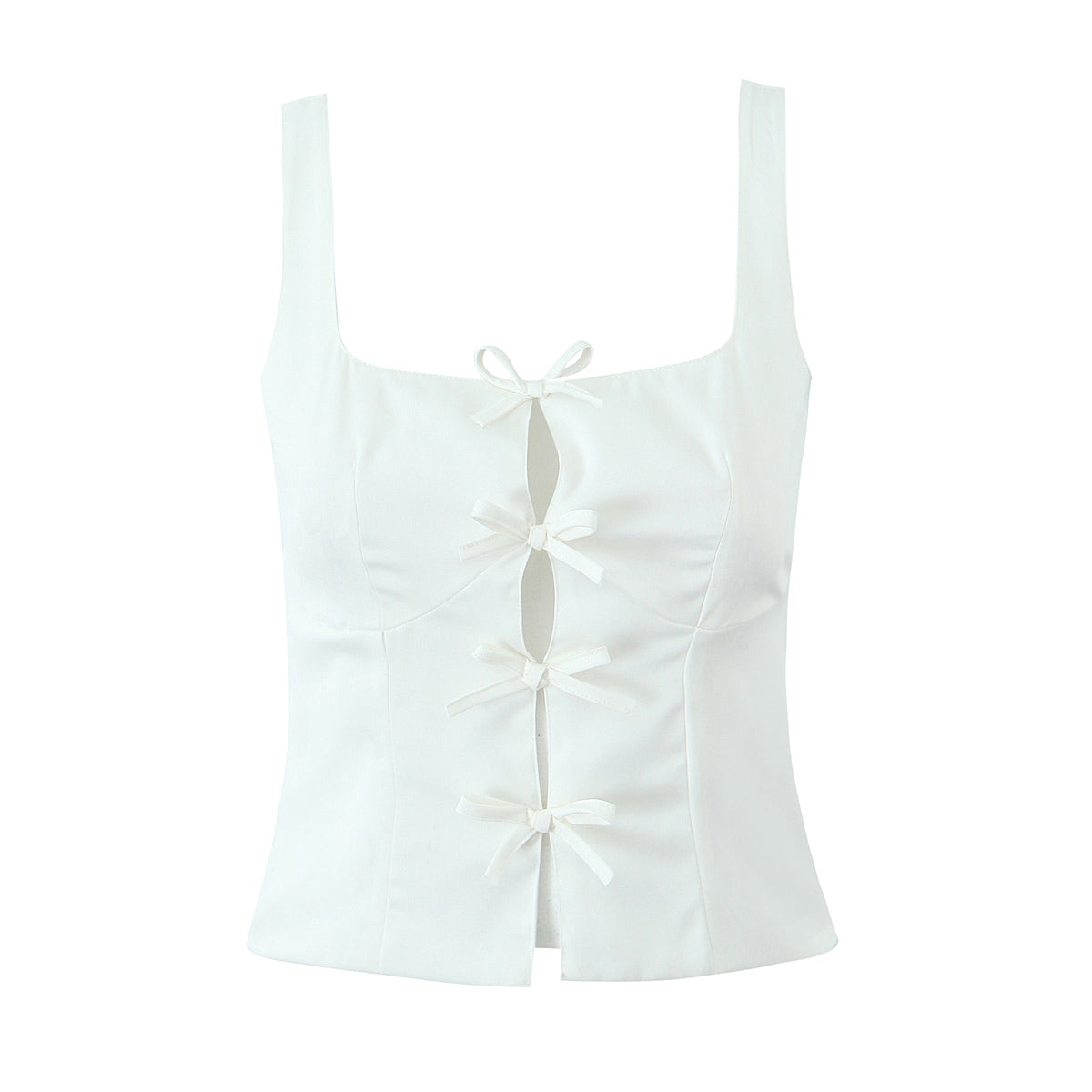 Bow Detail Strap Crop Top