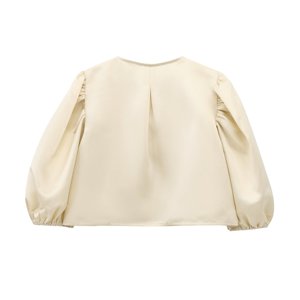 Women’s Puff Sleeve Lace Up Blouse