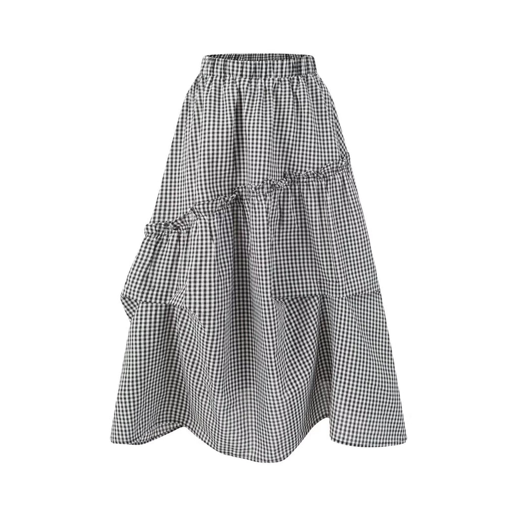 Casual Elastic-Waist Skirt