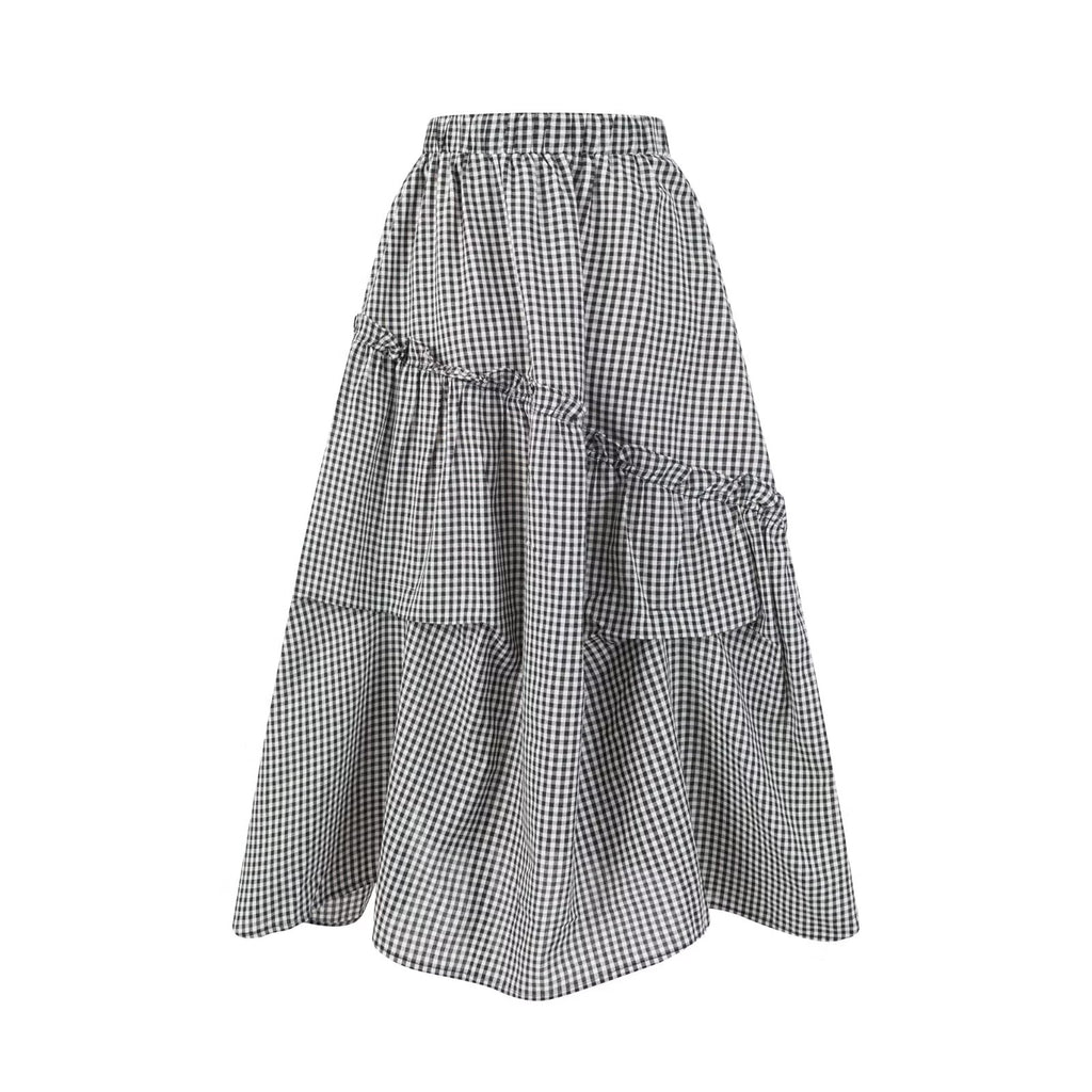 Casual Elastic-Waist Skirt