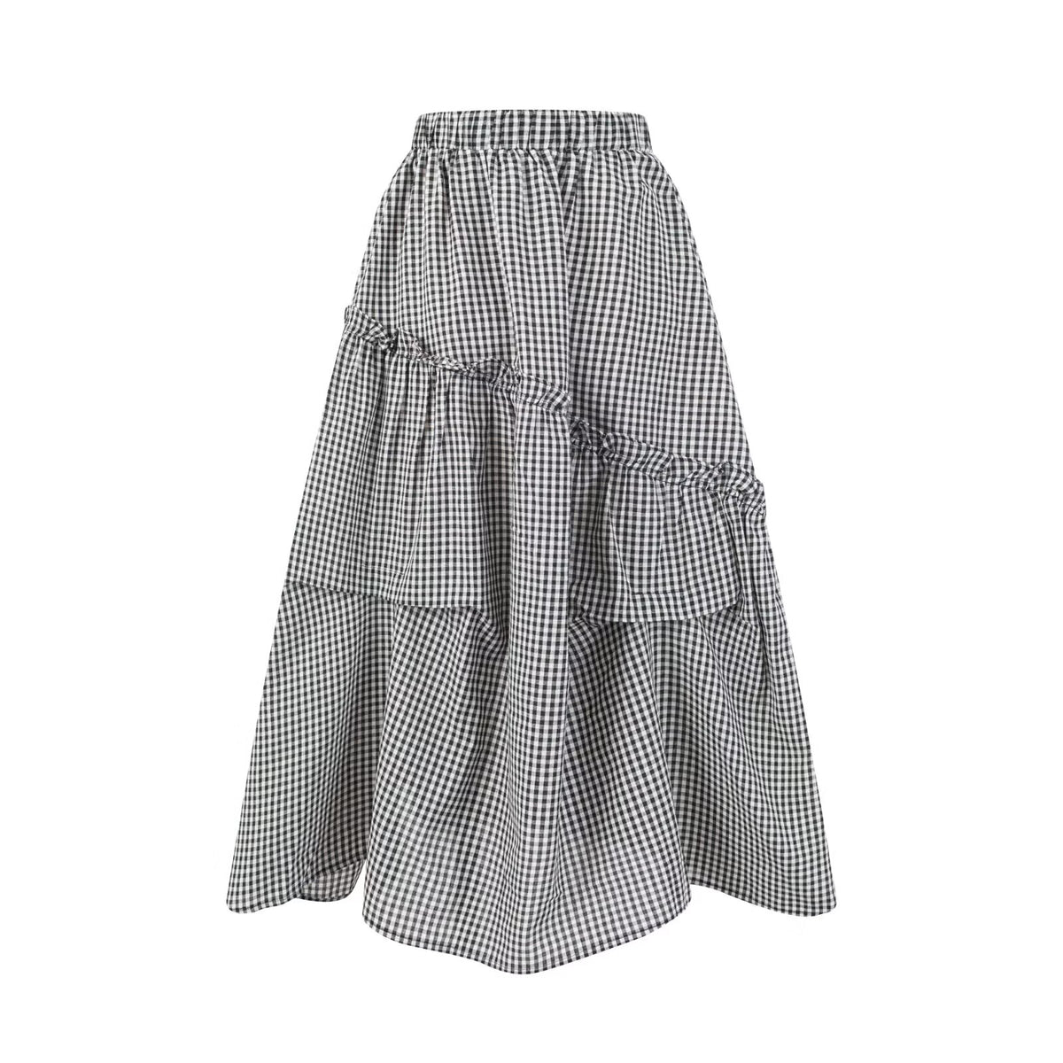 Casual Elastic-Waist Skirt