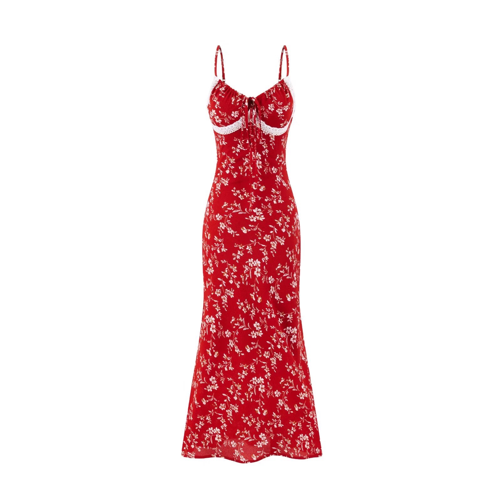 Women's Floral Lace Fishtail Cami Dress