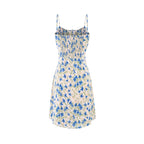 Women's Blue Butterfly Floral Dress