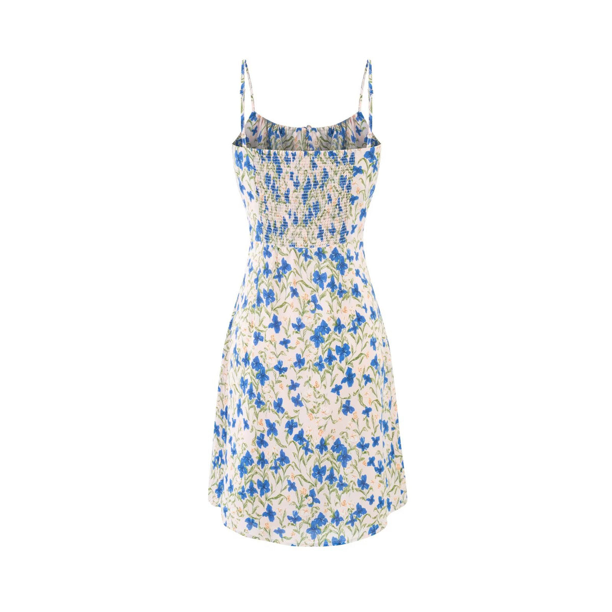 Women's Blue Butterfly Floral Dress