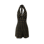 Women's Printed Halter Mini Dress