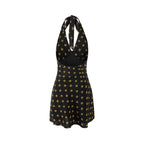 Women's Printed Halter Mini Dress