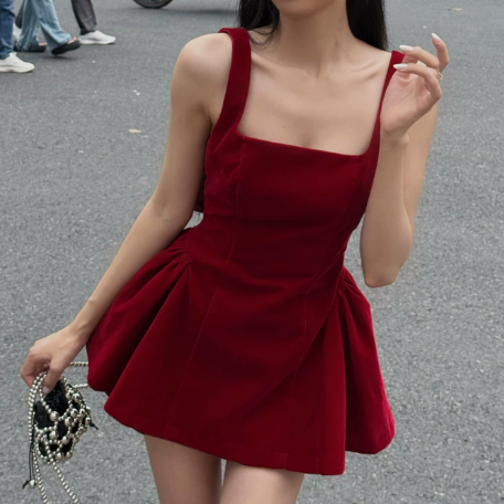 Bow-Detail Backless Mini Dress