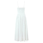 Women's Lace Trim Split A-Line Midi Dress