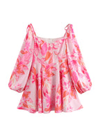 Women's Floral V-Neck Dress