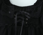 Women's Square Neck Bubble Midi Sleeve Spring Summer Dress