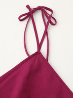 Silk Satin Halter Dress