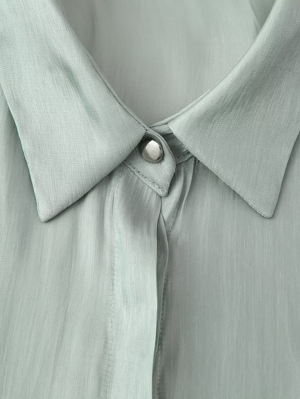 Women's Bowknot Decoration Bright Effect Long Sleeve Collared Shirt