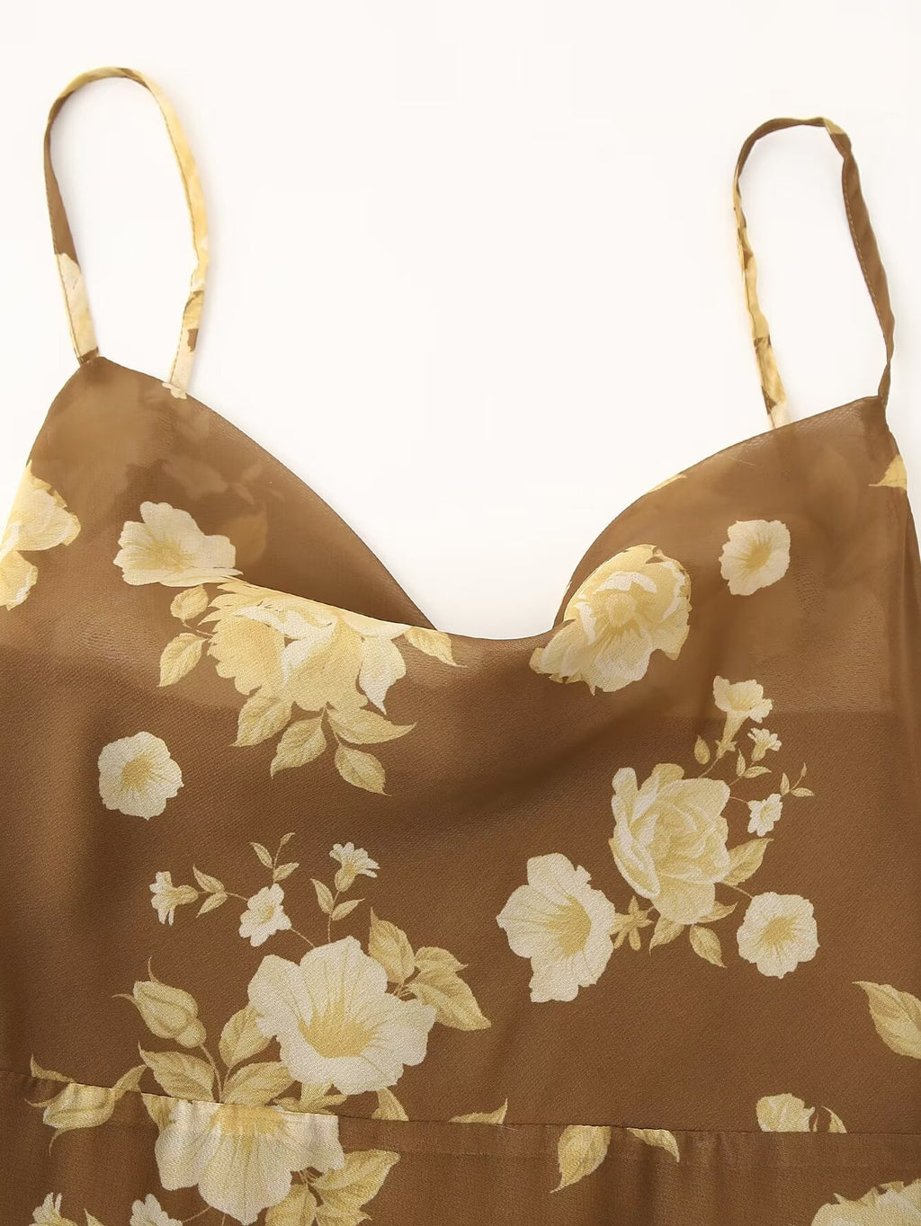 Women's Floral Ruffled Asymmetric Cami Maxi Dress