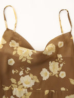 Women's Floral Ruffled Asymmetric Cami Maxi Dress