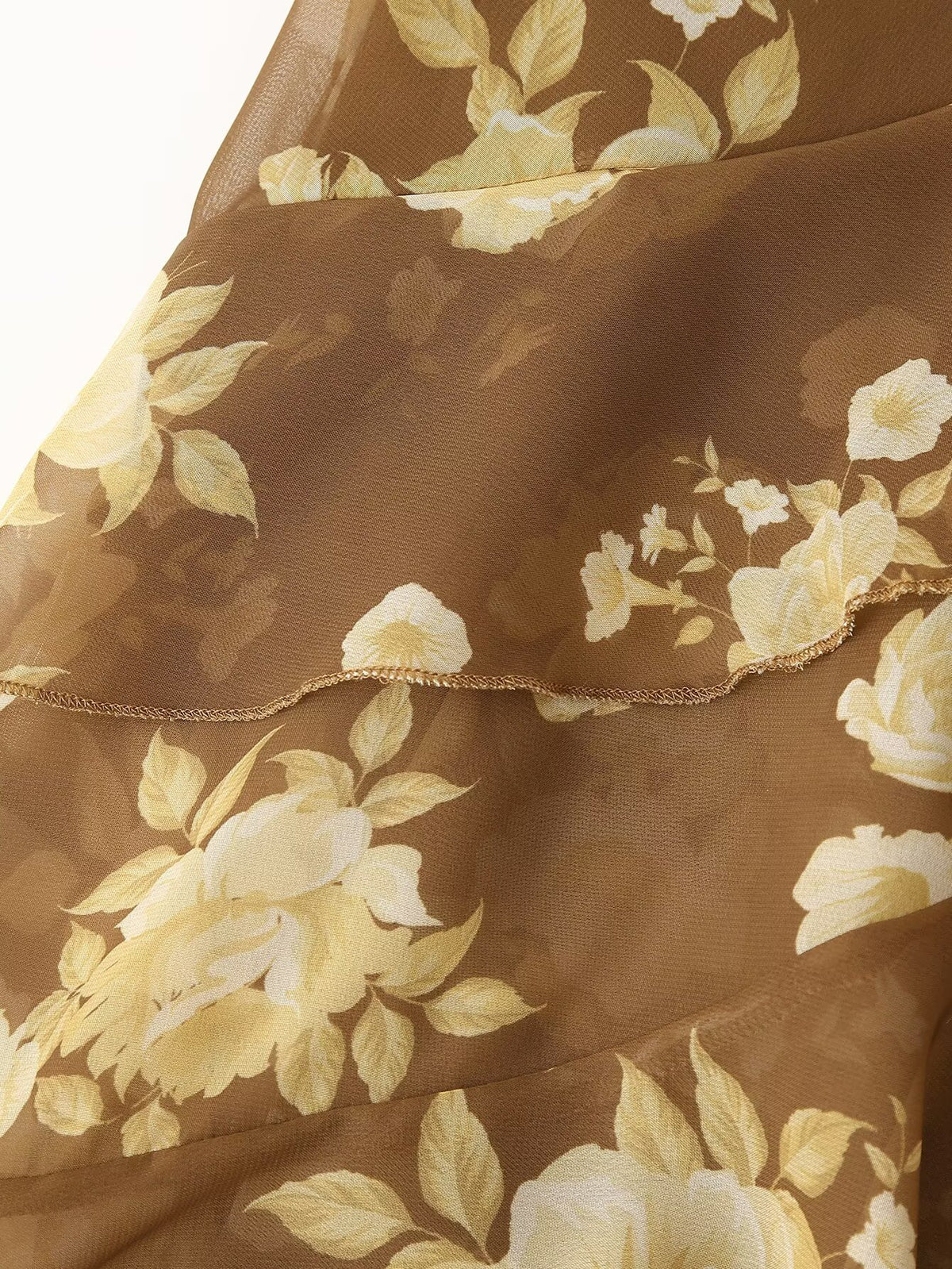 Women's Floral Ruffled Asymmetric Cami Maxi Dress