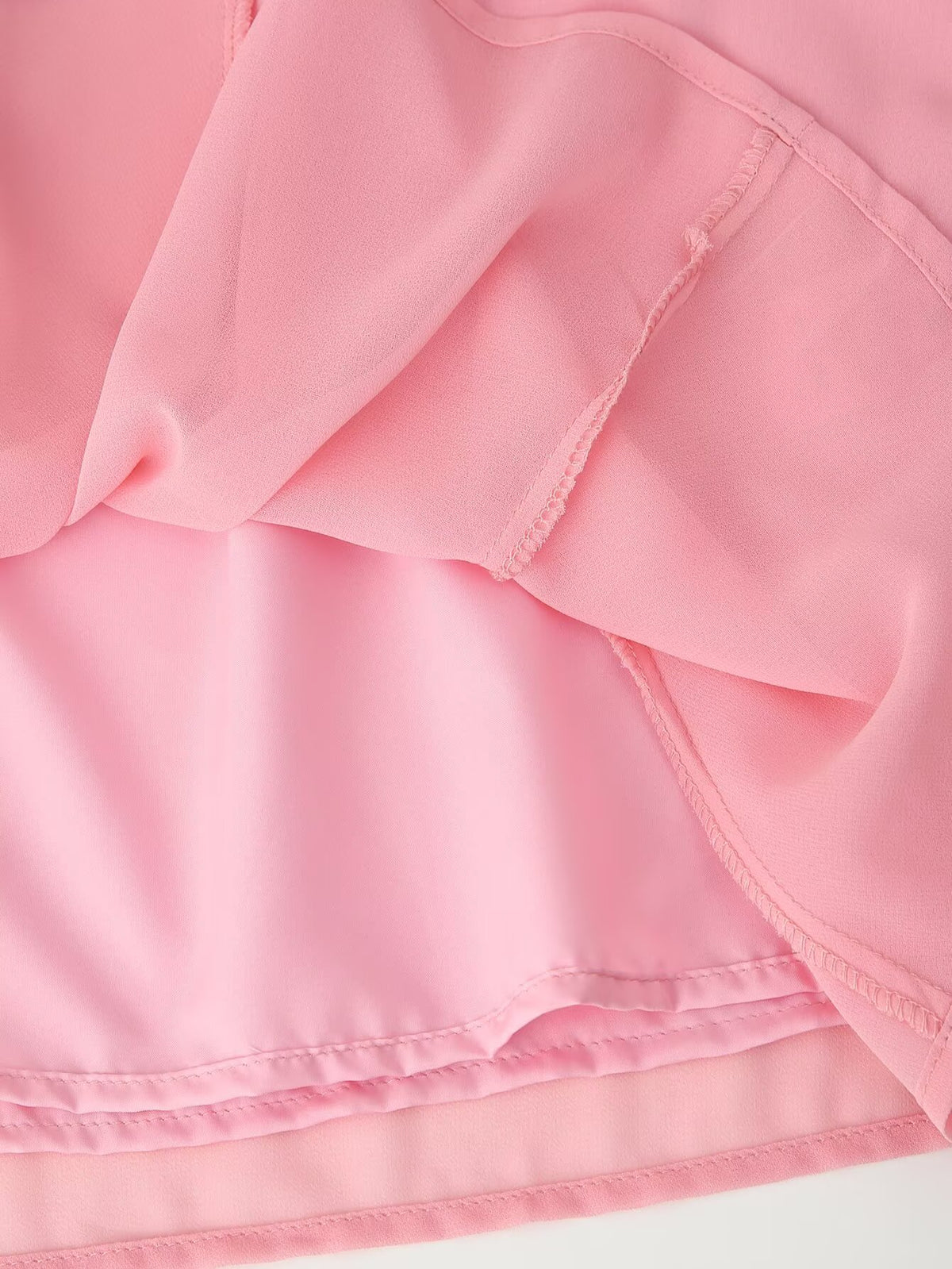 Laminated Ruffled Long-Sleeve Sweet Dress