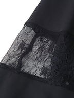Spring Summer Sexy Halter Backless Lace V Neck Patchwork Suspender