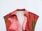 Women's Geometric Abstract Printed Silk-Satin Dress