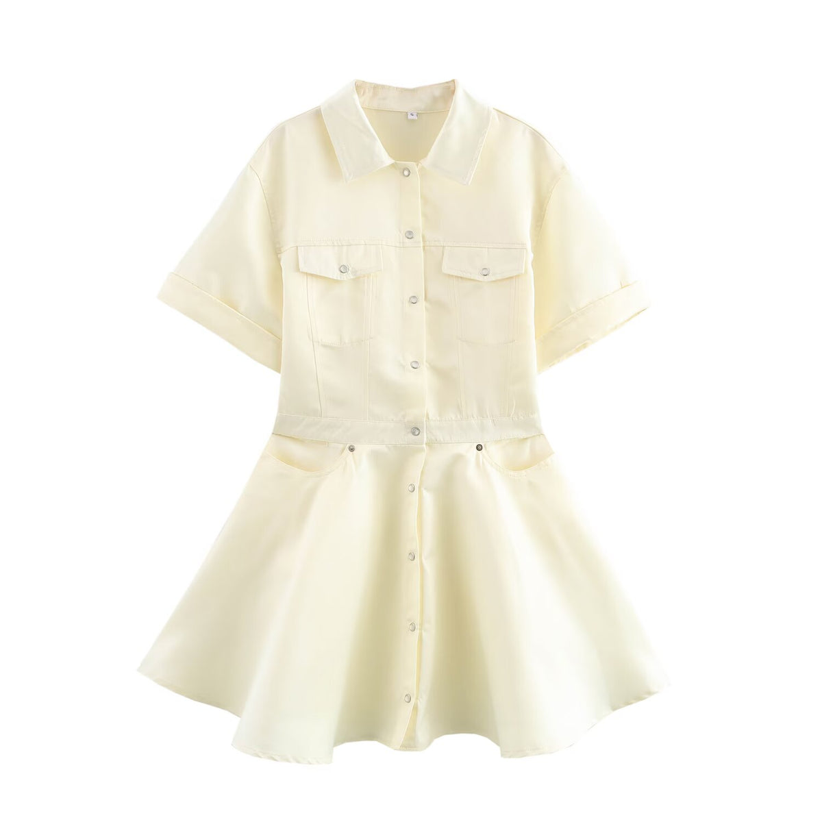 Women's Button-Front Collared Mini Dress