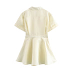 Women's Button-Front Collared Mini Dress