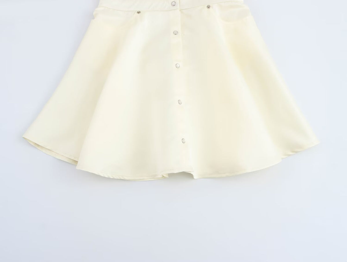 Women's Button-Front Collared Mini Dress