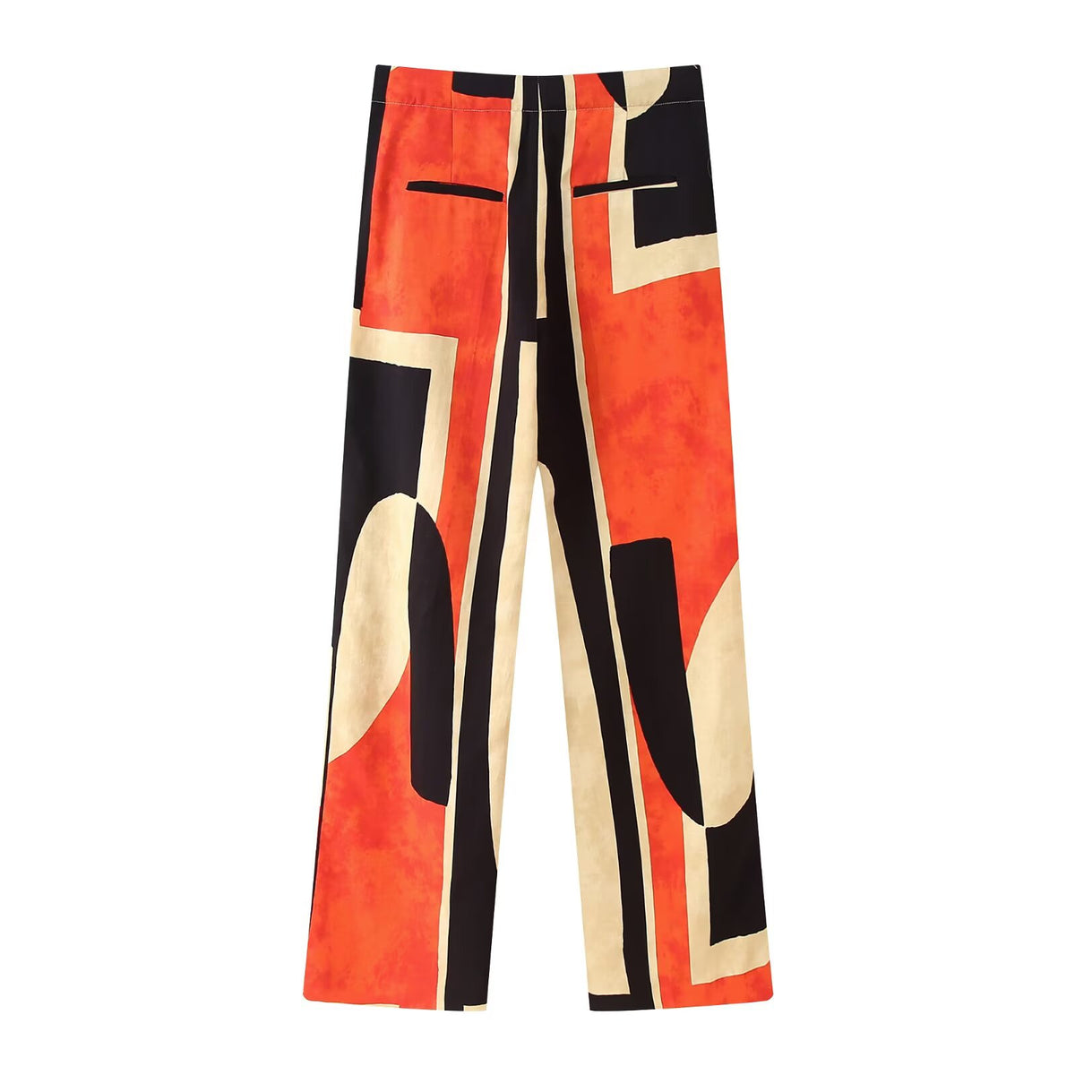 Women's Printing Shirt Printed Trousers Set