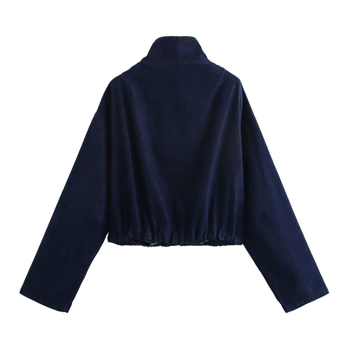 Spring Stitching Stripe Belt Denim Coat Trousers Set