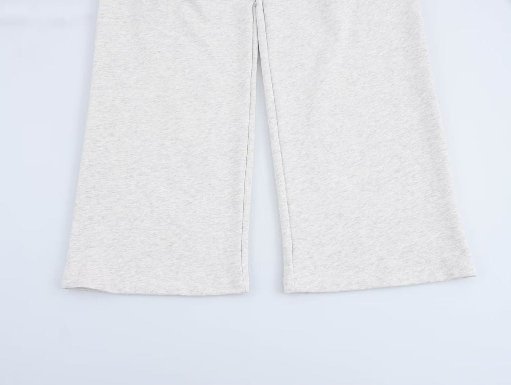 Spring Fashionable Simple Sweater Casual Trousers Set