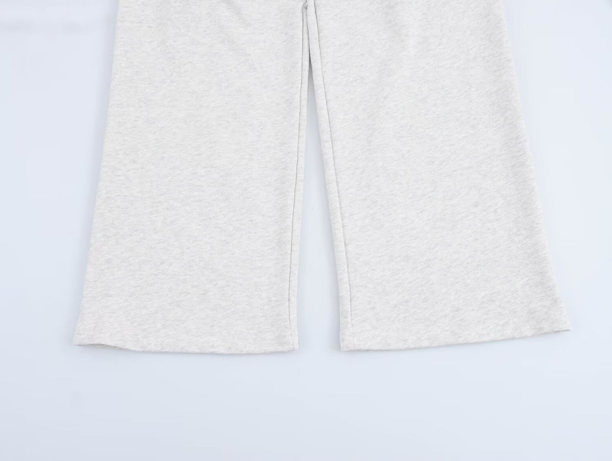 Spring Fashionable Simple Sweater Casual Trousers Set