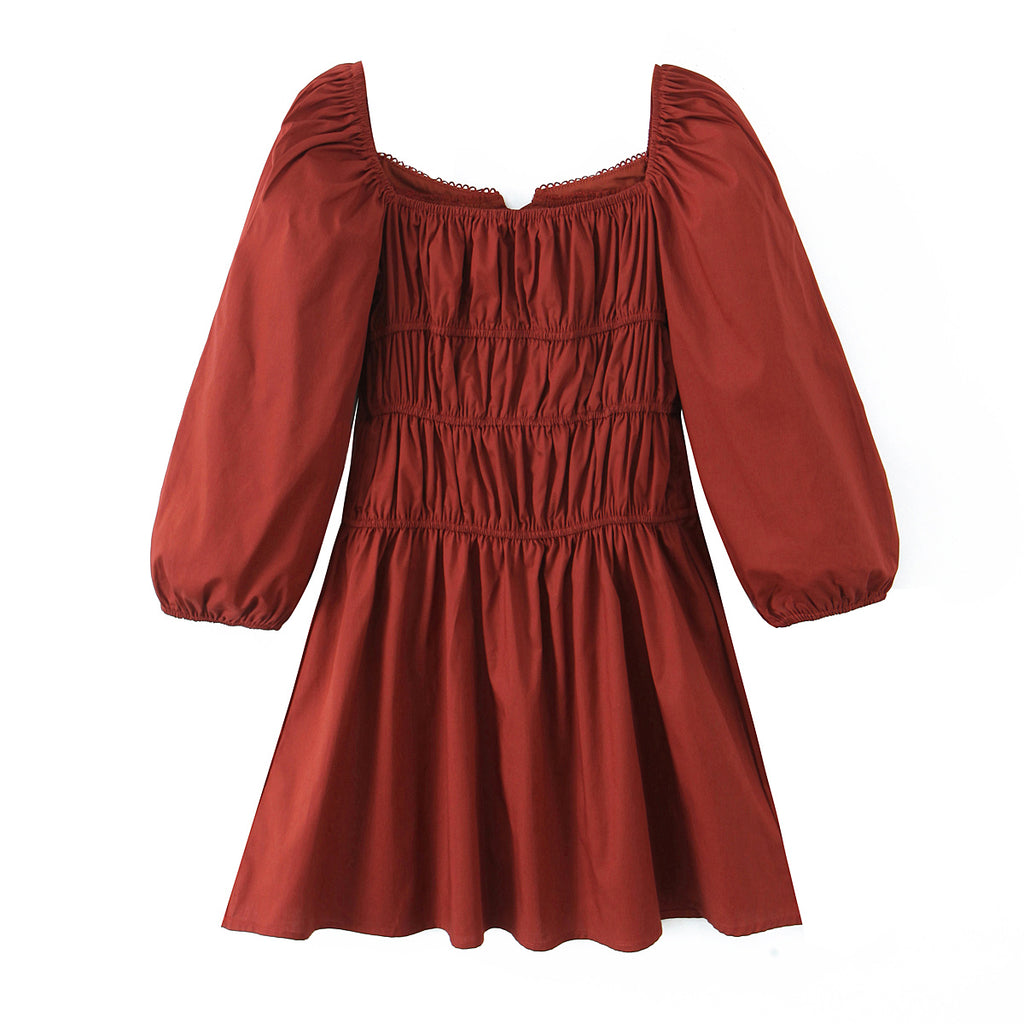 Women's Smocked Square-Neck Mini Dress
