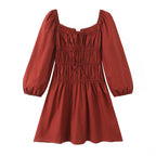 Women's Smocked Square-Neck Mini Dress