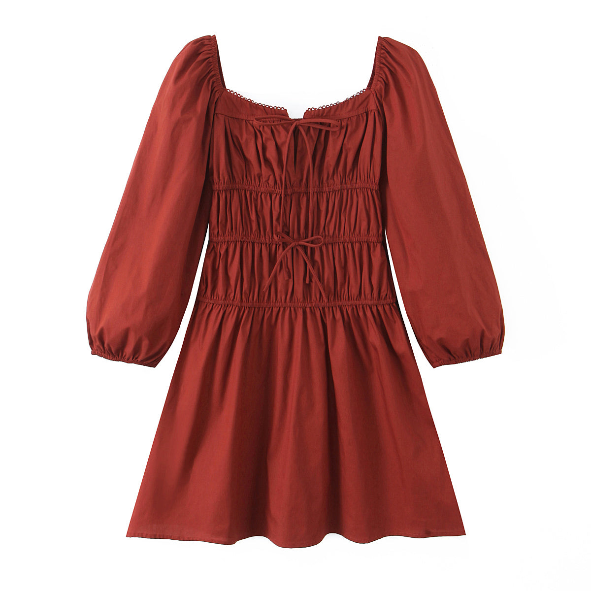 Women's Smocked Square-Neck Mini Dress