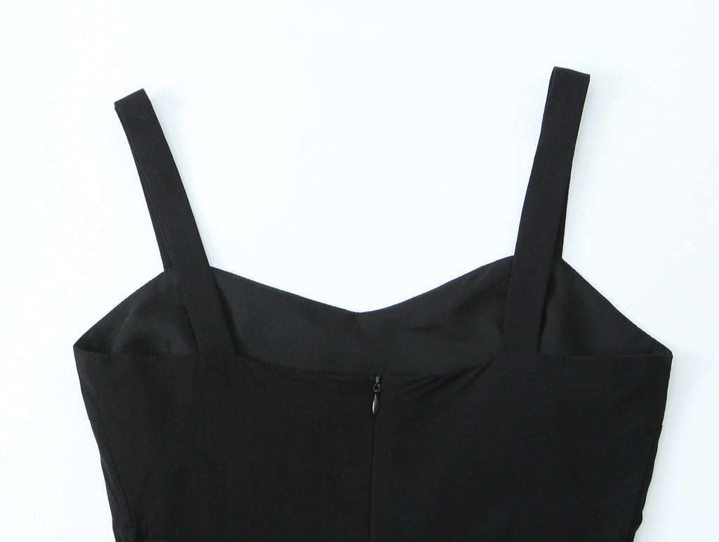 Women's Retro V Neck Suspender Dress