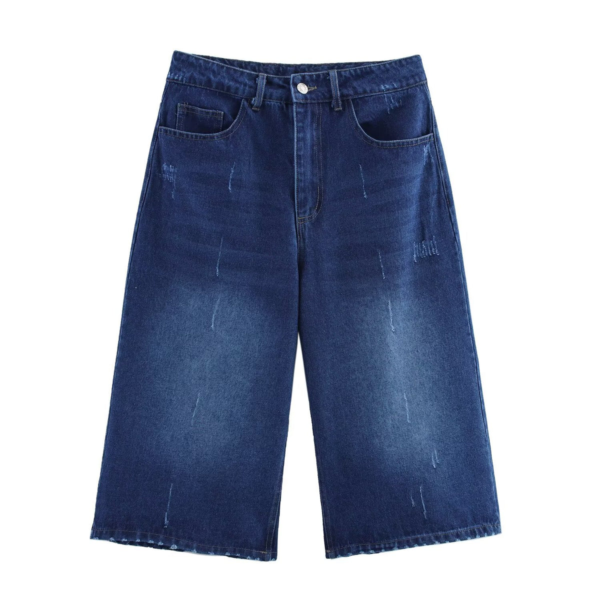 Spring Summer Denim Tank Top Shorts Set