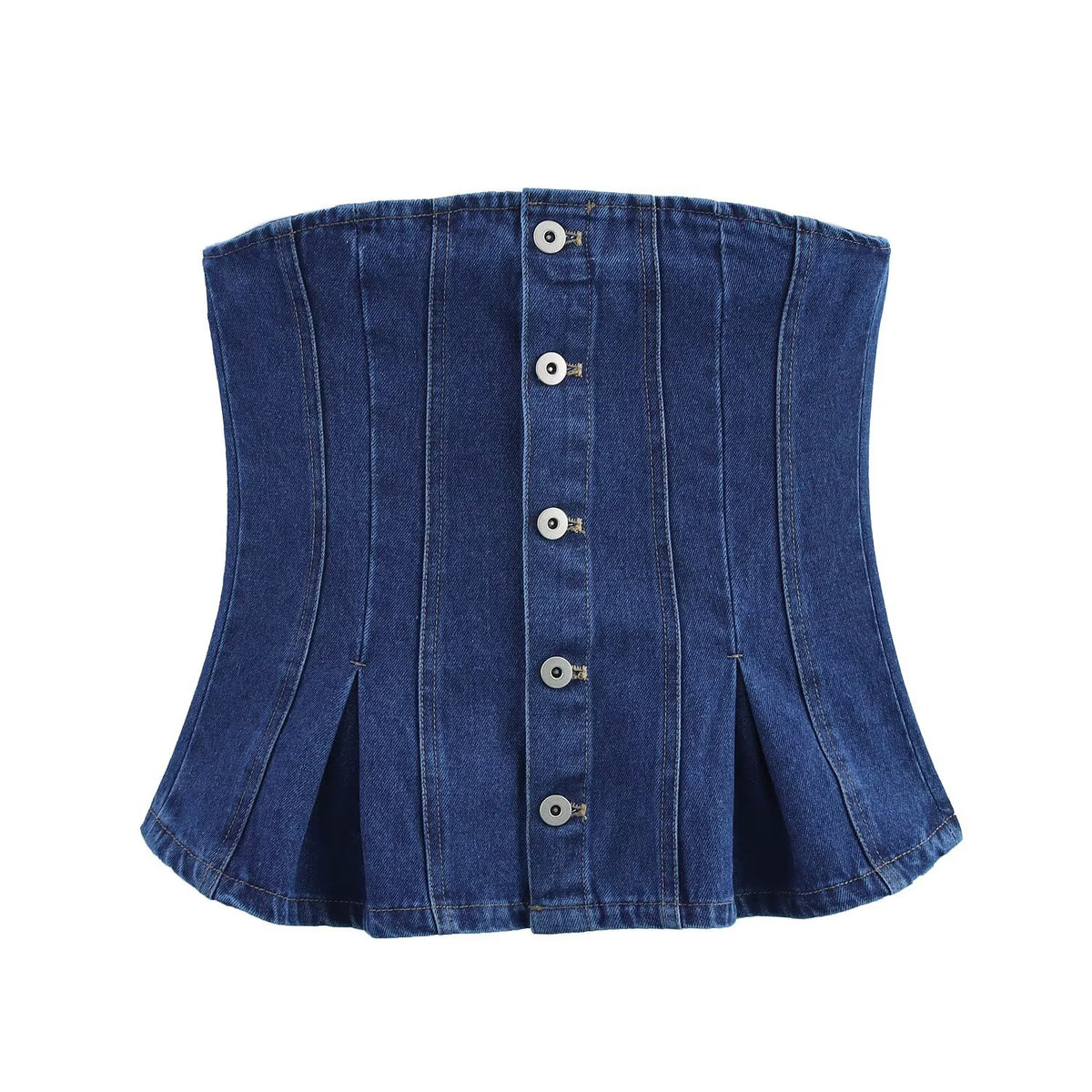 Spring Summer Denim Tank Top Shorts Set