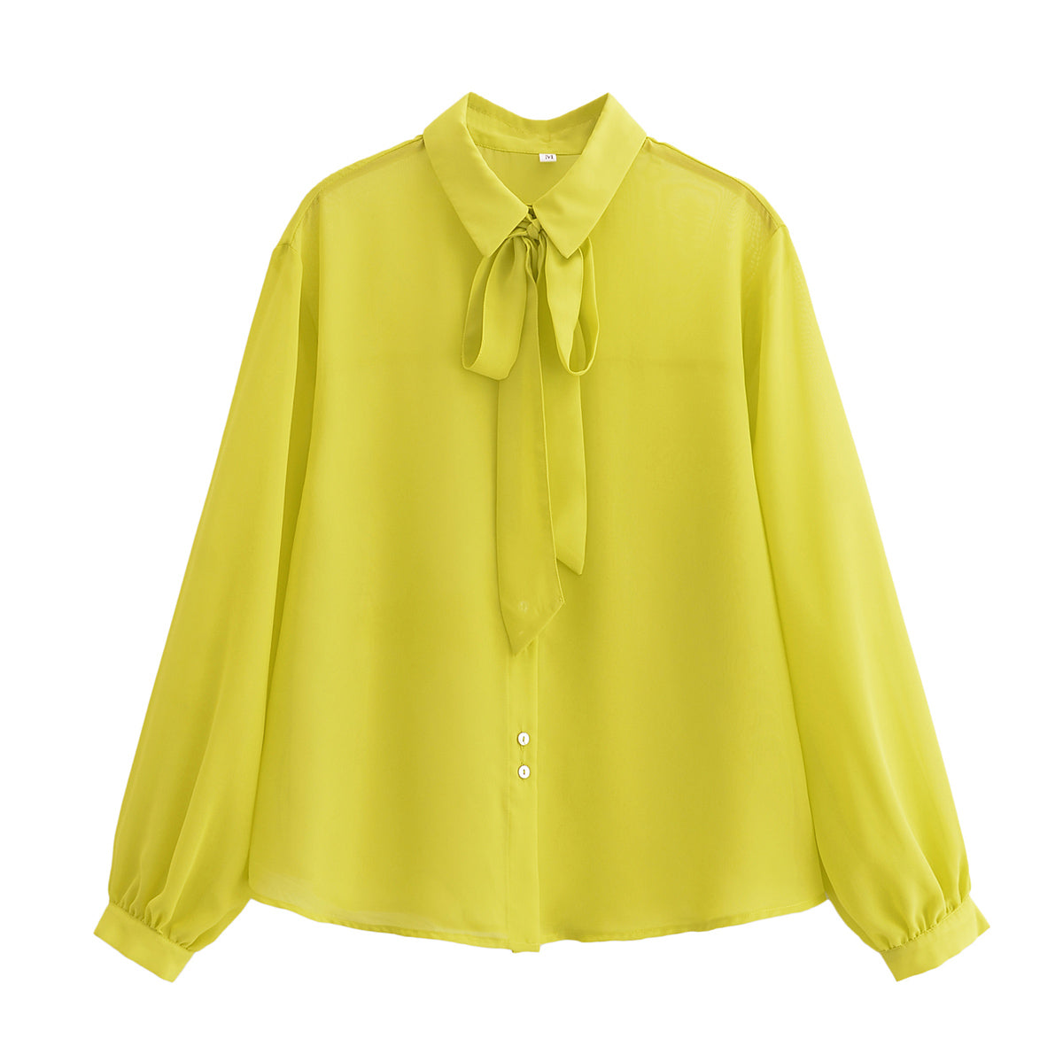 Women's Spring Women Clothing Street Casual All Match Bow Shirt