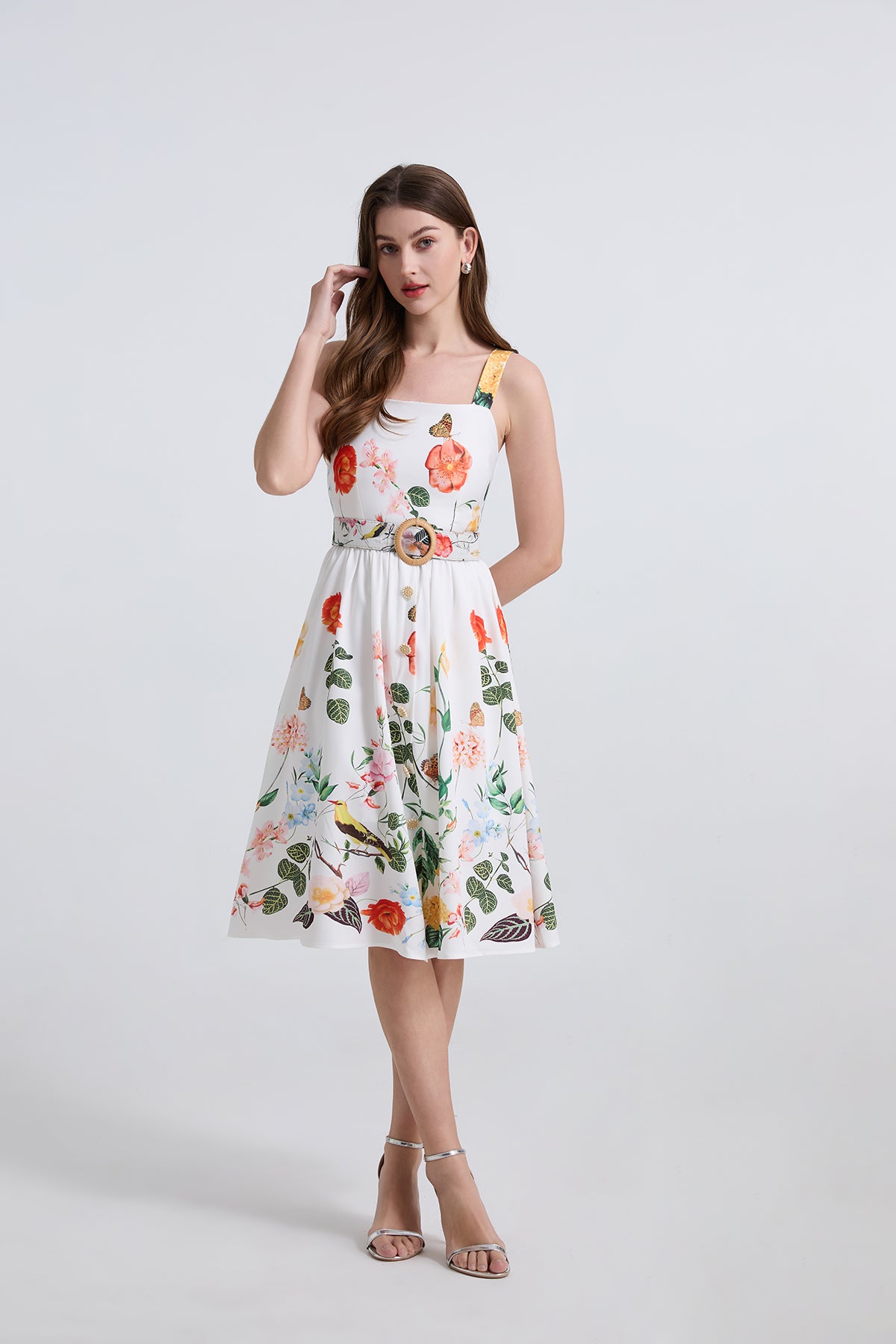 Women's 's Printed Halter Vacation Dress