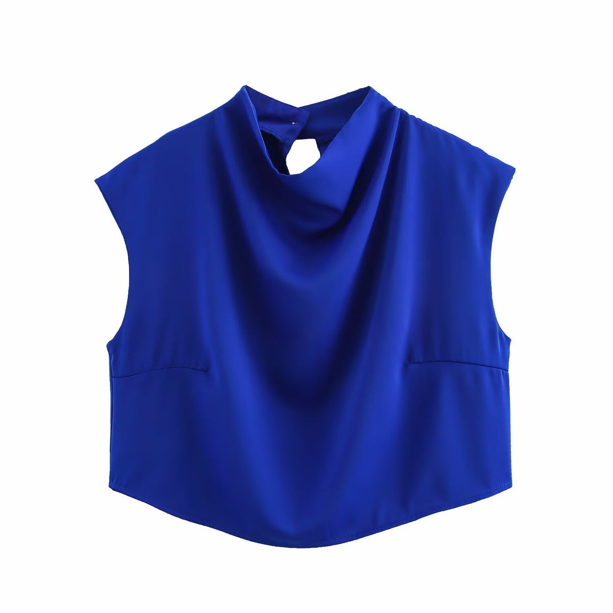 Women's Spring Women's Pile Collar Sleeveless Top Breasted Skirt Set