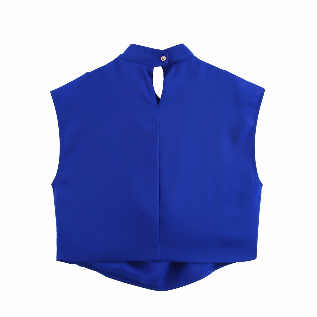 Women's Spring Women's Pile Collar Sleeveless Top Breasted Skirt Set