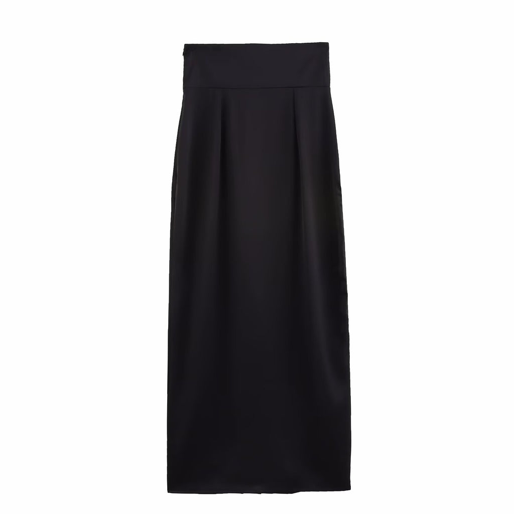 Women's Spring Women's Pile Collar Sleeveless Top Breasted Skirt Set